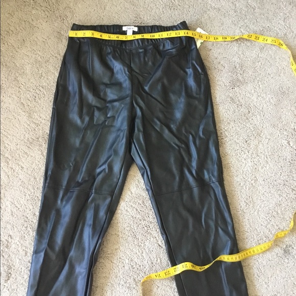 Bar lll Madrid Black Faux Leather Two Piece Outfit NWT - Picture 3 of 14